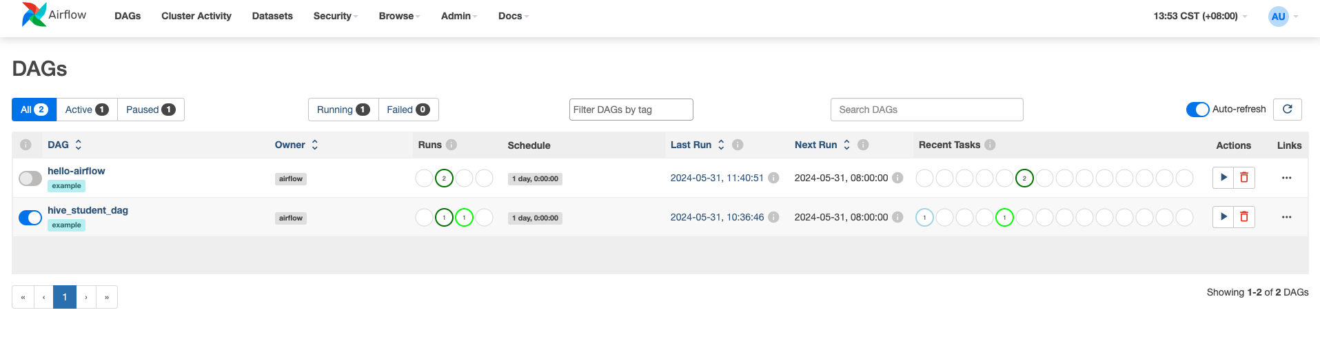 Airflow Web Interface